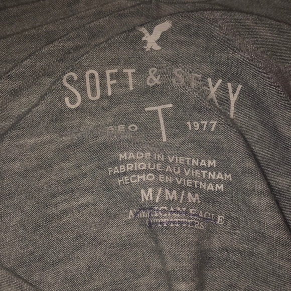 Gray soft and sexy A.E.O long sleeve shirt - Picture 4 of 4